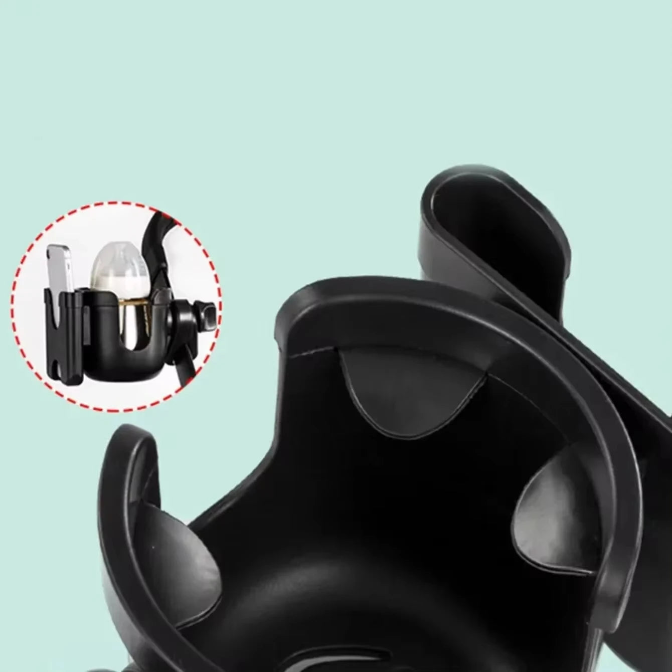 Bubbuyz Pram Phone And Cup Holder For Strollers