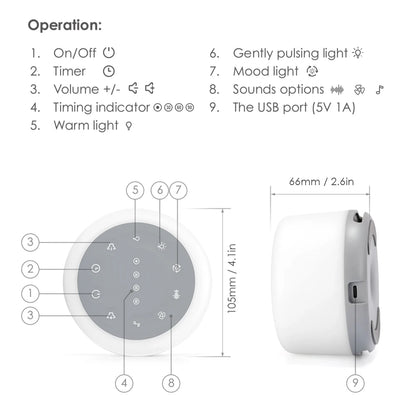 Bubbuyz White Noise Machine